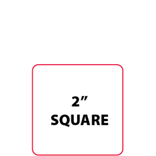 2"  Square Labels