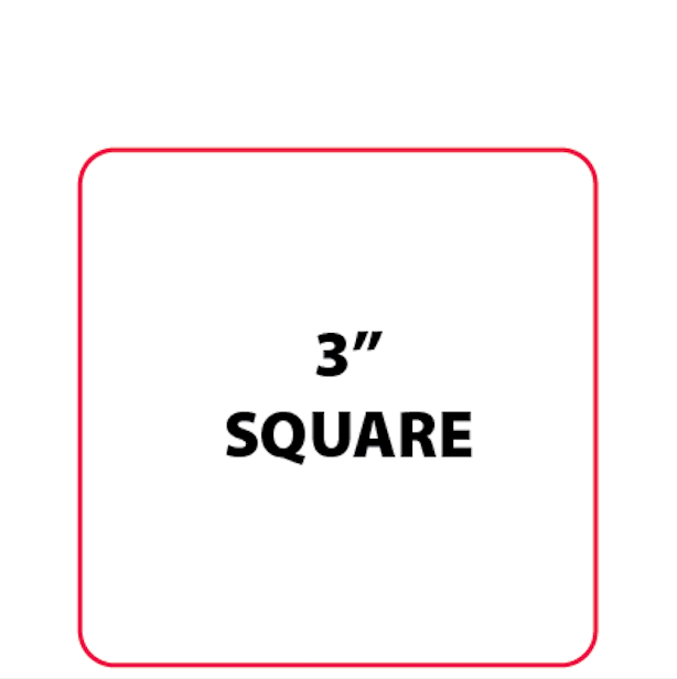 3"  Square Labels