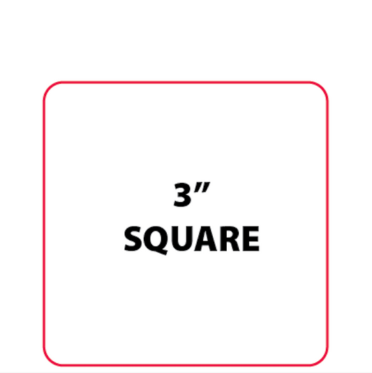 3"  Square Labels